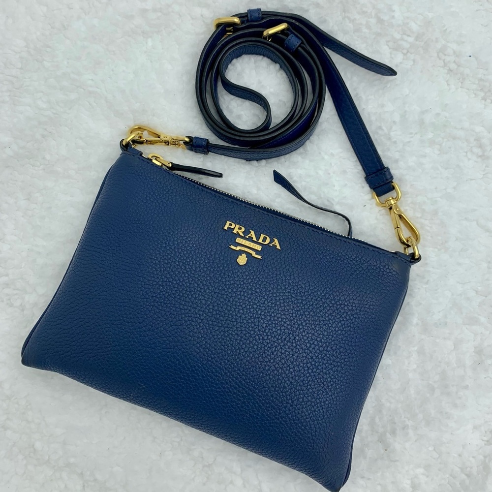 Prada Leather Vitello Phenix Messenger Bag